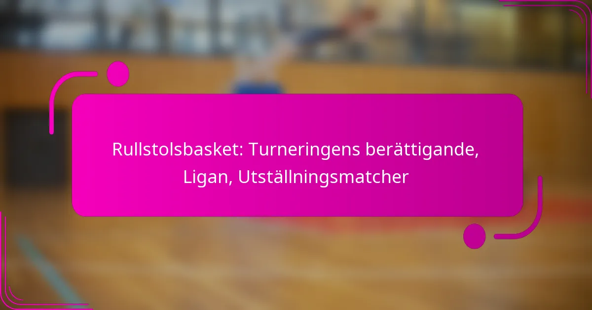 Rullstolsbasket: Turneringens berättigande, Ligan, Utställningsmatcher