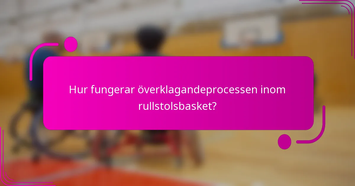 Hur fungerar överklagandeprocessen inom rullstolsbasket?